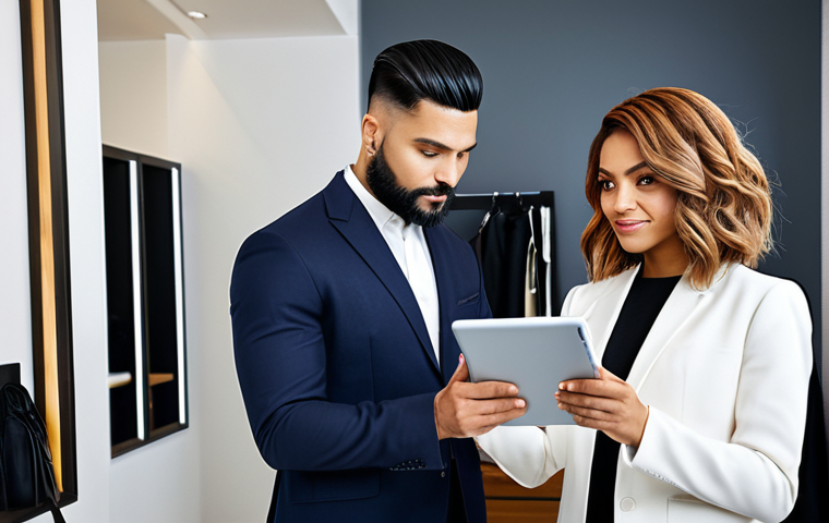 헤어디자이너 외국 고객 응대 팁 - Welcoming Foreign Clients**

"A bright and modern hair salon, fully clothed diverse clientele being ...