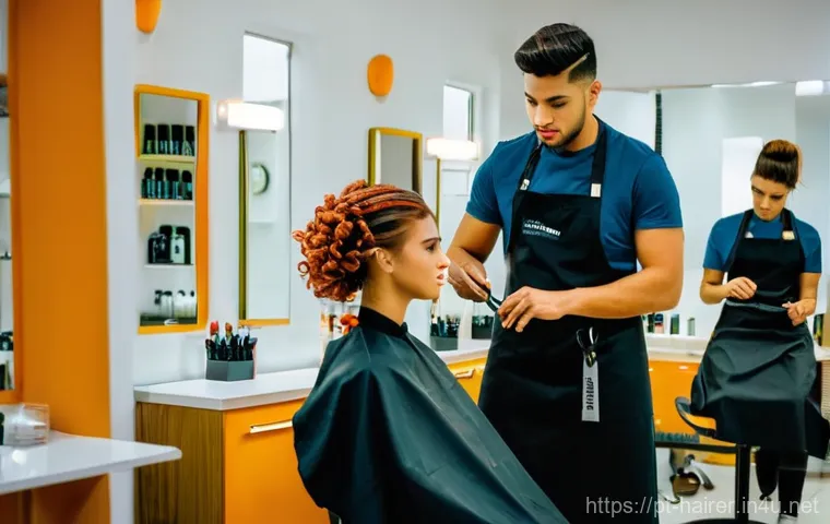 헤어디자이너의 첫걸음 - ### **Image Prompt 1: Professional Hair Stylist Training in Portugal**